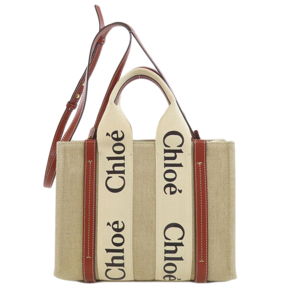 Chloe Woody Leather Handbag Black